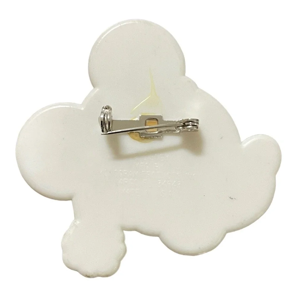 Santa Mickey Mouse Christmas Santa Hat Holly Plastic Brooch‎ Pin Disney